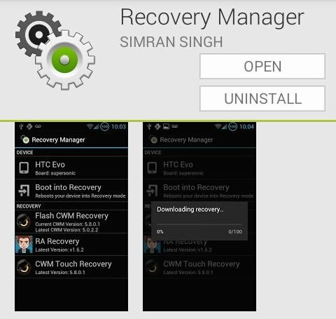 Android Recovery Manager app